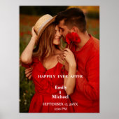 Moderne romantische foto Elegante bruiloft Poster (Voorkant)