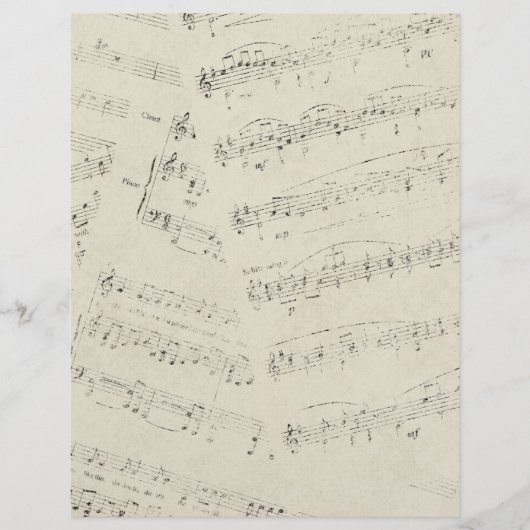 Moderne Romantische Muzieknoten (Voorkant)