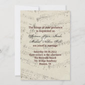 Moderne Romantische Muzieknoten Kaart (Achterkant)