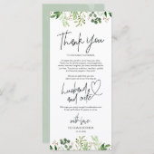 Moderne romantische plaatsinstelling Hartelijk kaa Programma (Voorkant / Achterkant)