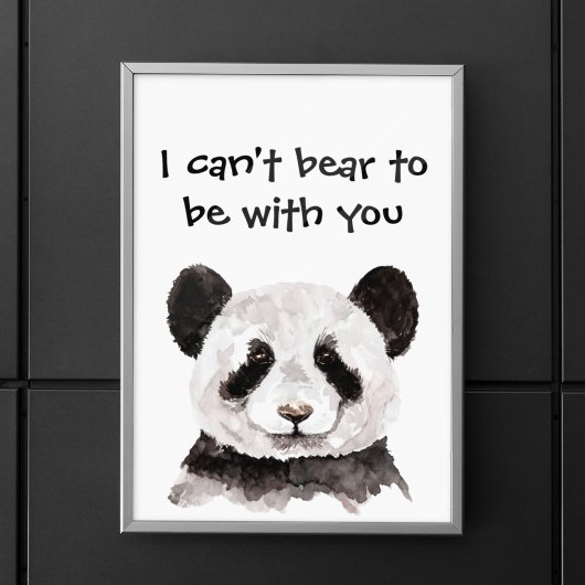 Moderne romantische prijsopgave met zwart-wit Pand Poster