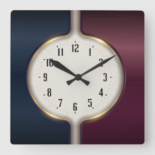 Moderne ronde Art Deco Vierkante Klok