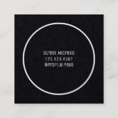 Moderne, ronde tekst vierkante visitekaartje (Achterkant)