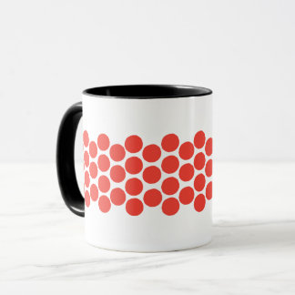 Moderne Rood en Zwart Krachtige Stippen Mok