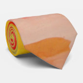 Moderne rood geel Abstracte kunst schilderen Stropdas (Opgerold)