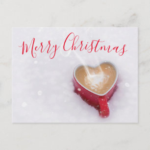 Moderne Rood Goede Goedemorgen kerst Feestdagenkaart