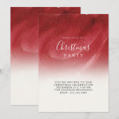 Moderne Rood & Goud Abstracte Kerstkaart – Persoon Kaart (Voorkant / Achterkant)