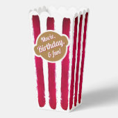 Moderne Rood Goud Witte Streep Popcorn Film Paint Bedankdoosjes (Voorkant)