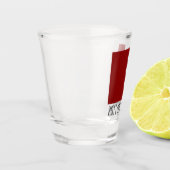 Moderne Rood Wit Goud Kat Kerstmis Shot Glas (Links)