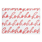 Moderne rood-witte tekst kerstpatroon kussensloop (Achterkant)