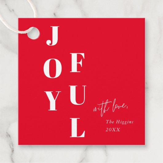 Moderne roodkerstfeestelijke feestelijke feestdag bedankjes labels (Voorkant)