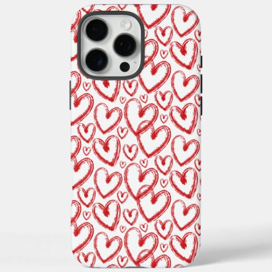 Moderne, roodwitte borstelkleur Case-Mate iPhone case (Achterkant)