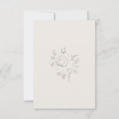 Moderne Roos Botanical Wedding RSVP Kaart (Achterkant)