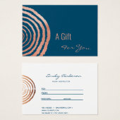 Moderne Roos Gold Abstract Pattern Gift Kaart (Voorkant /achterkant)