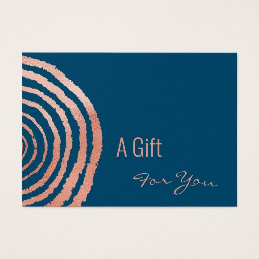 Moderne Roos Gold Abstract Pattern Gift Kaart (Voorkant)