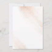 *~* Moderne Roos Gold Abstracte Waterverf bruiloft Kaart (Achterkant)