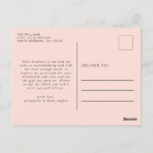 Moderne Roos Gold Baby shower Hartelijk dank Briefkaart (Achterkant)