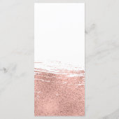 Moderne Roos Gold Brushstroke Wedding Menu Card (Achterkant)