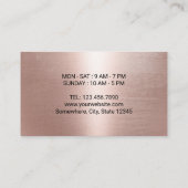 Moderne Roos Gold Coffee Shop Coffee Cups Loyalty (Achterkant)