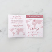 Moderne Roos Gold Destination Passport Wedding (Binnen)