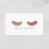 Moderne Roos Gold Eyelashes Beauty Visitekaartje (Voorkant)