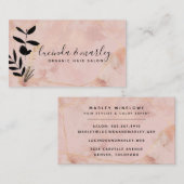 Moderne Roos Gold Floral Visitekaartje (Voorkant / Achterkant)