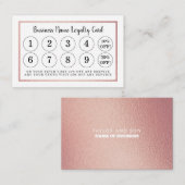 Moderne Roos Gold Foil - Loyalty Kaart (Voorkant / Achterkant)