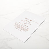Moderne Roos Gold Foil script dat we doen Folie Uitnodiging (Gedraaid)