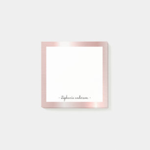 Moderne Roos Gold geborsteld metaal op maat Post-it® Notes