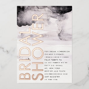 Moderne Roos Gold Gender Neutral Vrijgezellenfeest Folie Uitnodiging