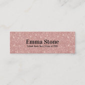 Moderne Roos Gold Glitter Afstuderen Name Insert Contactkaartje (Voorkant)