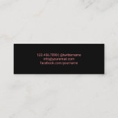 Moderne Roos Gold Glitter Afstuderen Name Insert Contactkaartje (Achterkant)