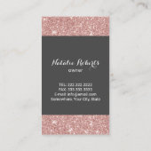 Moderne Roos Gold Glitter Spray Cleaning Visitekaartje (Achterkant)