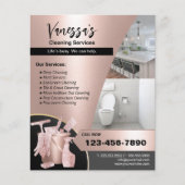 Moderne Roos Gold House Cleaning Maid Service Flyer (Voorkant)