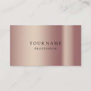 Moderne Roos Gold Minimale zijde Metallic White Visitekaartje
