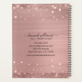 Moderne Roos Gold Nail-technicus — Benoemingboek Planner (Achterkant)