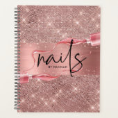 Moderne Roos Gold Nail-technicus — Benoemingboek Planner (Voorkant)