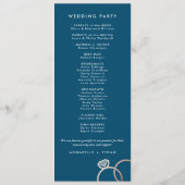 Moderne Roos Gold Rings Custom Wedding Program Programma (Achterkant)