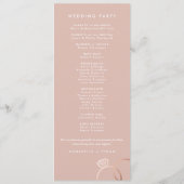 Moderne Roos Gold Rings Custom Wedding Program Programma (Achterkant)