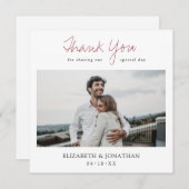 Moderne Roos Gold Script-foto Hartelijk dank voor  Bedankkaart (Voorkant / Achterkant)