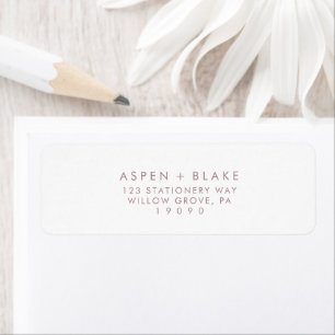 Moderne Roos Gold Script Return Address Label