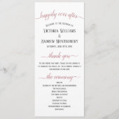 Moderne Roos Gold Script Wedding Ceremony Programma (Voorkant)
