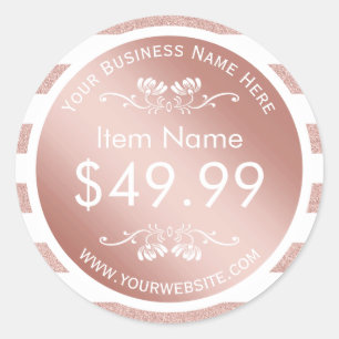 Moderne Roos Gold Stripes Price Label