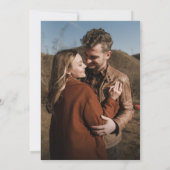 Moderne Roos Roze Ampersand Script Photo Wedding Kaart (Achterkant)