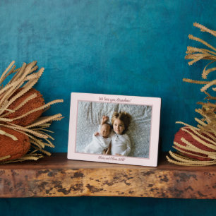 Moderne Roos Roze Persoonlijke naam Foto Plaque Fotoplaat