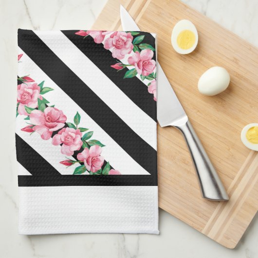 Moderne Roos Theedoek (Quarter Fold)