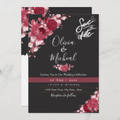 Moderne roos van Bourgogne ruby Kaart (Voorkant / Achterkant)