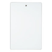 moderne roos witte monogram initiaal handelsnaam mini klembord (Achterkant)