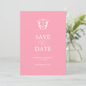 Moderne Rose Carte de Sauvegarde de Date (Debout devant)