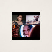 Moderne rose et dos 4 Photos Script Monogramme (Dos)